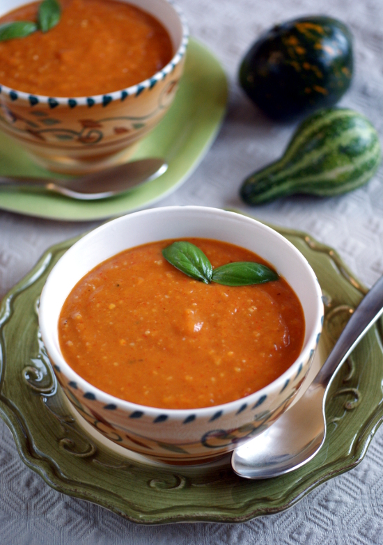 Roasted Red Pepper and Squash Soup from Diet, Dessert and Dogs