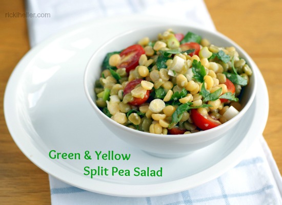 Gluten-Free, Candida Diet Green and Yellow Split Pea Salad