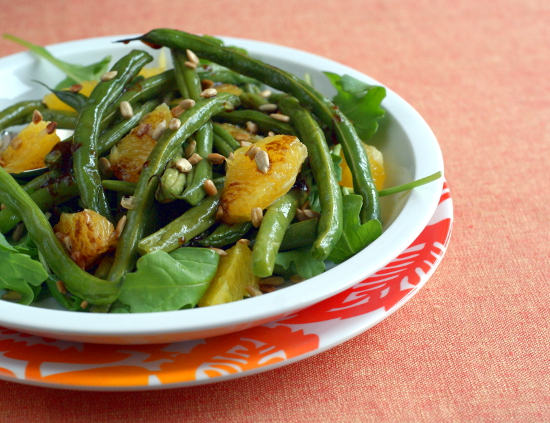 Roasted Green Bean Salad with Citrus-Balsamic Reduction on RickiHeller.com