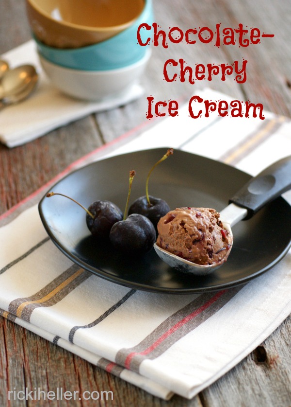 Gluten-free, grain-free, candida diet chocolate cherry ice cream on rickiheller.com