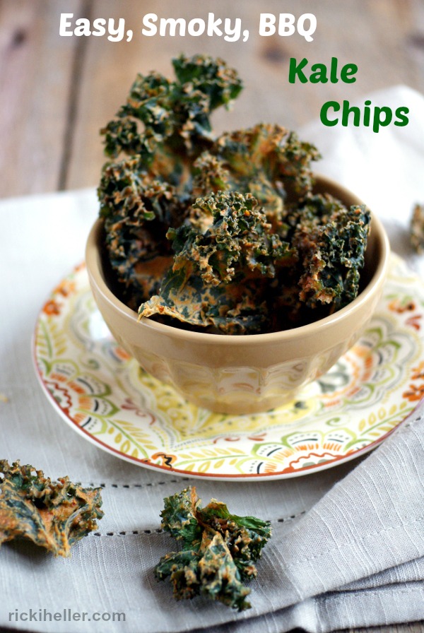 Anti-Candida, vegan, gluten-free BBQ Kale Chips Recipe on Rickiheller.com