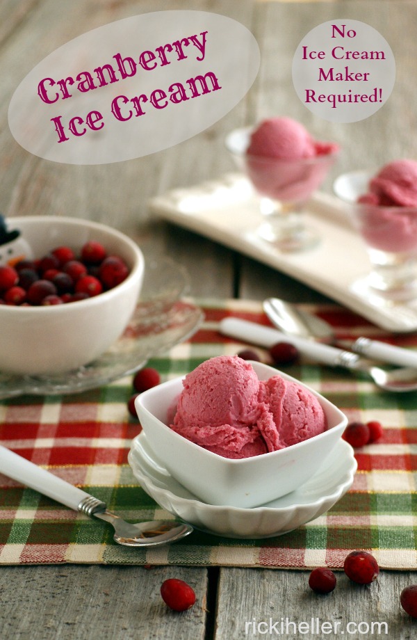 Sugar-free, dairy-free, candida friendly cranberry ice cream on rickiheller.com