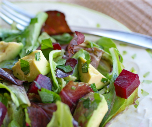 Candida Diet, detox beet and mint salad on rickiheller.com