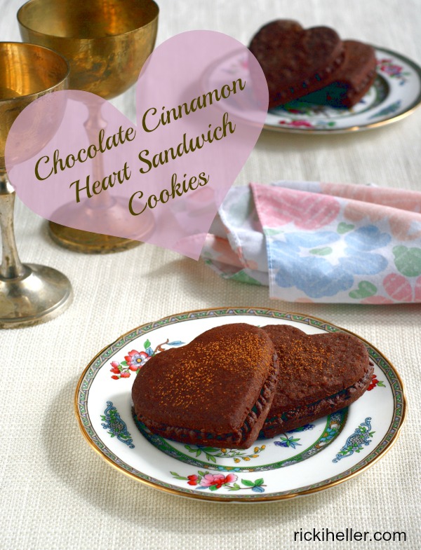 Gluten-Free, Sugar-Free, Vegan chocolate cinnamon heart cookies 