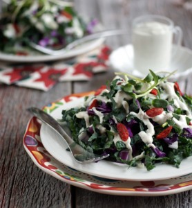 Anti-Candida Kale & Fennel Salad with "Buttermilk" Dressing on rickiheller.com