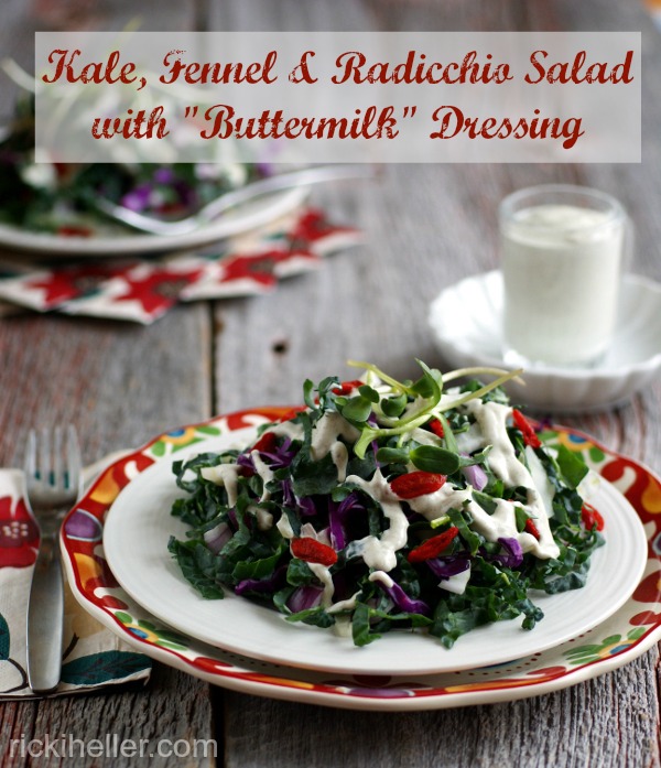 Grain-free, Anti Candida Diet Kale and Fennel Salad on rickiheller.com