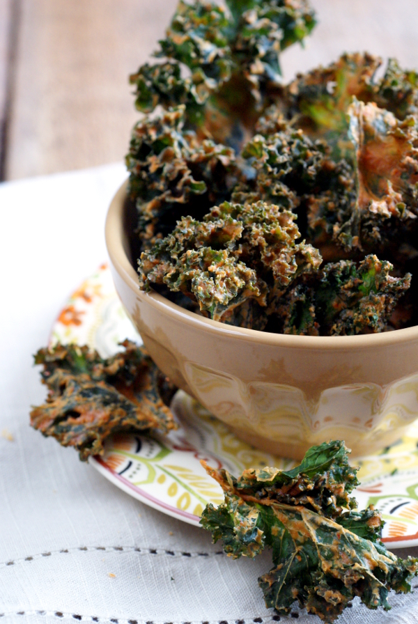 Gluten-free, vegan BBQ Kale chips recipe on rickiheller.com
