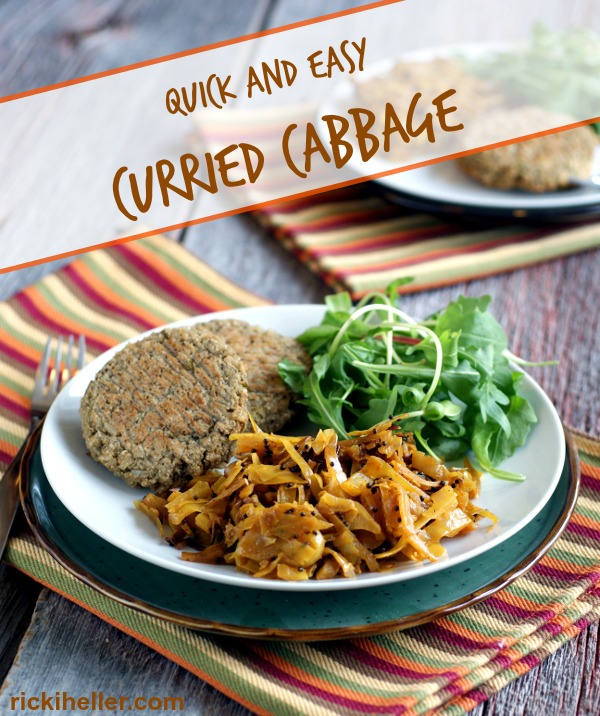 Gluten-free, sugar-free, vegan Quick Curried Cabbage Recipe