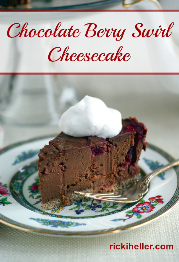 Candida diet chocolate berry cheesecake on rickiheller.com