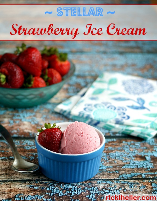 Vegan, sugar-free, gluten-free special diet strawberry ice cream on rickiheller.com