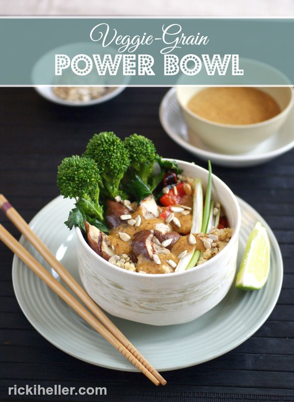 gluten-free, vegan, sugar-free veggie grain power bowl