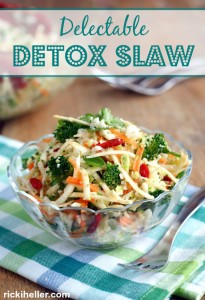 Sugar-free, vegan, candida diet cauliflower-broccoli detox slaw
