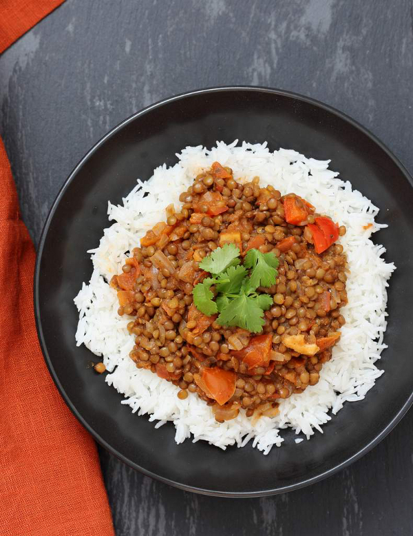Gluten-free, vegan, sugar-free masala lentils from Vegan Richa's Indian Kitchen