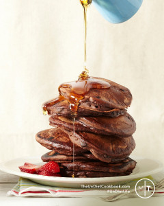 Chocolate Pancakes from UnDiet cookbook recipe on rickiheller.com