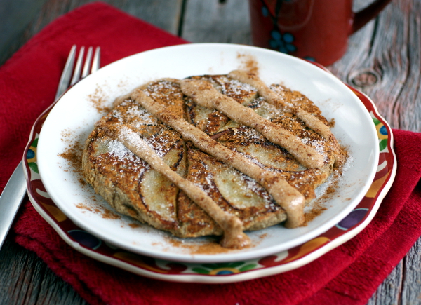gluten-free, sugar-free, candida diet pear pancake recipe