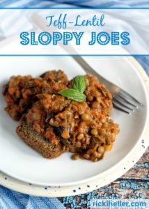 Vegan, sugar-free, glutenfree teff lentil sloppy joes recipe