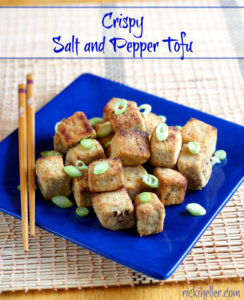 Crispy Salt and pepper tofu ready to eat