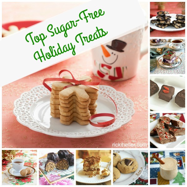 Collage of sugar-free, gluten-free holiday treats