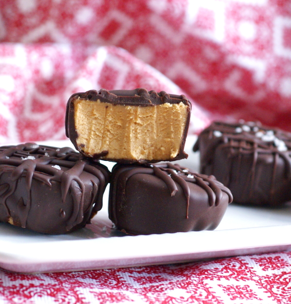 plate of sugar-free, grain-free, salted caramel protein cups